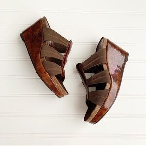 Donald Pliner Brown Belle Tortoise Wedge Sandals